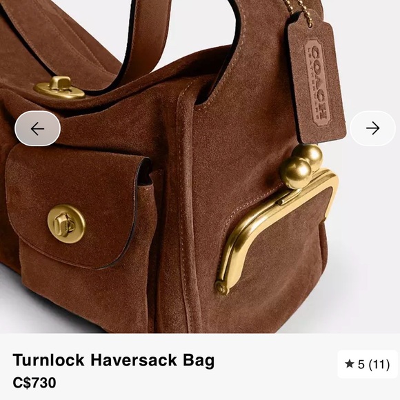 Turnlock Haversack Brown Bag - Picture 2 of 2
